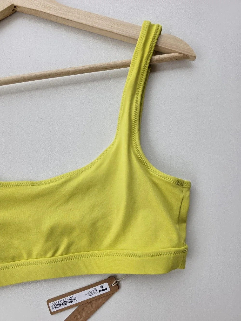 SKIMS NWT Recycled Swim Citrus Neon Yellow Tank Bikini Top